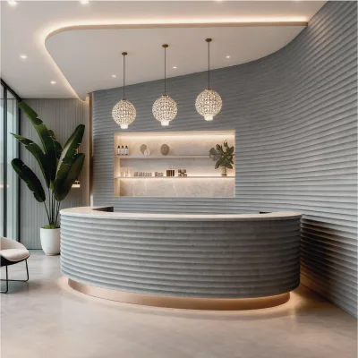 Piedra flexible Ando Marble Pillar Cement Grey — ref. ER1784
